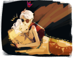  2022 aspect_symbol bed crown dave_strider dersecest fullres incest kiss light_aspect limited_palette lying redrom rose_lalonde shipping sleeping turbidturbidturbid 