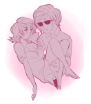  alcohol carrying cocktail_glass dave_strider incest monochrome noahh parent_trap roxy_lalonde shipping 