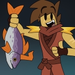 2026 animalstuck crossover fanfic_art fish freeze_cannon fullres jaggy_lines lego murrit_turkin scars shipping thumbs_up vast_error