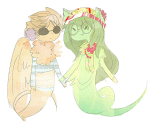 2012 animated cawoof davesprite holding_hands injured_davesprite jadesprite meowgon redrom shipping sprite transparent winter