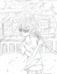  city codpiecequeen dave_strider grayscale katana sketch solo starter_outfit 