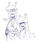 2023 aranea_serket cueball dancestors fullres joshevethat lineart monochrome serkets starter_outfit sufferer_necklace vriska_serket