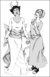  2011 broken_source casual fleinne fullres gash_sash grayscale holding_hands kanaya_maryam rose_lalonde rosemary shipping starter_outfit thorns_of_oglogoth 