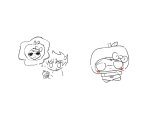 2025 chibi dave_strider food fullres grayscale karkat_vantas monochrome ohmynyah red_knight_district shipping size_difference sketch thought_balloon