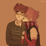  2013 blush fashion freckles fullres ikimaru jake_english kiss profile redrom roxy's_striped_scarf roxy_lalonde shipping shotgun 