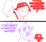 ... 2018 animals clover crowbar fashion felt frogs fullres headshot juju_breaker karmagicians lineart monochrome text umbrella word_balloon