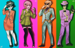  2012 alcohol alpha_kids alternate_hair beverage cocktail_glass dirk_strider dusking fashion fedora formal fullres gun hat jake_english jane_crocker rainbow roxy_lalonde suit weapon wonk 