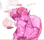  2026 blush body_hair bro broderick dirk_strider fullres monochrome profile redrom reverse_hug selfcest shipping starter_outfit stridercest sweat text trashynerds word_balloon 