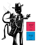  2015 dd diamonds_droog fullres grayscale highlight_color jack_noir knife monochrome noodlenumber scars smoking spades_slick starter_outfit text weapon 
