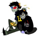  2011 casual fullres gaming karkat_vantas ketchup_and_mustard shipping sitting sollux_captor text ximerika 