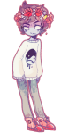  2013 baafaa dancestors dream_ghost fashion flower_crown fullres kankri_vantas pastel_goth solo transparent zodiac_symbol 