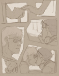  applebees aze comic dave_strider holding_hands humanized kiss monochrome redrom shipping sollux_captor 