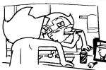  2024 barbasol casual dad entropicbias grayscale jaggy_lines john_egbert lineart monochrome solo towel 