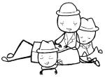  ace_dick darlimondoll lineart pickle_inspector problem_sleuth problem_sleuth_(adventure) sleeping team_sleuth 