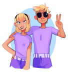  2016 au camp_skaia casual dave_strider freckles fullres rose_lalonde siblings:daverose thesunmaid 