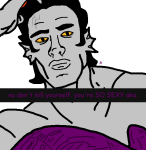  1s_th1s_you 2025 cronus_ampora dancestors fullres image_manipulation jaggy_lines meme no_shirt scars scoundrellyfeline solo text this_is_stupid transparent 