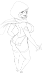 2017 back_angle blush fullres godtier grayscale light_aspect lineart modtier nsfw_source planetofjunk rose_lalonde seer solo