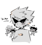 2025 alpha_kids chibi dirk_strider fullres grayscale heart highlight_color jake_english jane_crocker k0lee language:spanish roxy_lalonde starter_outfit text translated