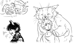 2025 art_dump fanlusus fullres grayscale headphones headshot hiveswap lineart lusus lying monochrome no_glasses profile sketch sleeping starter_outfit text unnamed_character vikary401 wonk