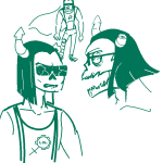 2017 art_dump artificial_limb caliborn equius_zahhak fullres fusion jaggy_lines lineart monochrome profile solo steelcorridor