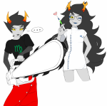 ... 2025 chainsaw drug_use fashion formal fullres heart kanaya_maryam medical_uniform r_ch07 starter_outfit vriska_serket wonk word_balloon 