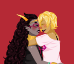  adriennesflybooty blush deleted_source feferi_peixes near_kiss redrom roxy_lalonde shipping shrimp_cocktail 