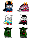  2012 animalstuck aranea_serket barefoot body_modification bondage caliborn calliope cherubim crossover dancestors dream_ghost fullres furby hadron_kaleido jaggy_lines meenah_peixes mobius_trip pawfeet slogbait sprite_mode starter_outfit sufferer_necklace 