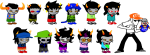 2024 alternate_hair alternians aradia_megido bro casual equius_zahhak eridan_ampora feferi_peixes fullres gamzee_makara garysprites hat jaggy_lines kanaya_maryam karkat_vantas lil_cal nepeta_leijon no_glasses paradox_space sollux_captor sprite_mode tavros_nitram terezi_pyrope transparent vriska_serket 