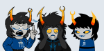 2026 aranea_serket dancestors frigiddoctoratus fullres jaggy_lines mindfang_dress multiple_personas no_glasses scribble_mode solo sprite_mode starter_outfit sufferer_necklace text