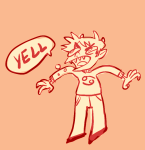  2014 fullres karkat_vantas monochrome screamsicle solo starter_outfit text word_balloon 