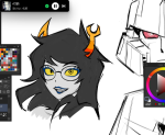  2026 art_dump art_program_in_frame crossover fullres headshot language:japanese r_ch07 sketch text tokenai_namae transformers vriska_serket 