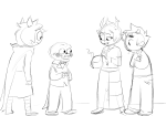 2016 arms_crossed blush calliope dogtier fake_horns fullres godtier grayscale jade_harley kanaya_maryam karkat_vantas paperseverywhere profile sketch space_aspect starter_outfit witch