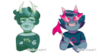  2017 arms_crossed broken_source clock-heart dragon_cane fullres kanaya_maryam limited_palette starter_outfit terezi_pyrope 