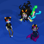  2013 animated asymmetricjester eridan_ampora eriferi feferi_peixes fullres multishipping no_glasses pixel psionics queen_bee shipping sollux_captor starter_outfit underwater 