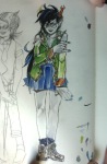  biiri fashion sketch terezi_pyrope vriska_serket watercolor 