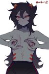 2025 dancestors darkredrice fullres grubscars kankri_vantas no_shirt nsfw_source nudity rule63 solo text whistle zodiac_symbol 