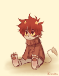 2012 chibi fullres ikimaru karkat_vantas pawfeet sitting solo starter_outfit troll_tail 