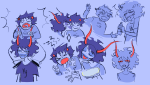  2024 art_dump beverage diamond fullres gamzee_makara highlight_color karkat_vantas kiss melerbytes monochrome palerom shipping sketch sober_gamzee sopor_pie starter_outfit tropicshipping 