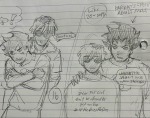 ! 2025 blackrom blush body_modification casual comic dave_strider facial_hair fashion fullres grayscale karkat_vantas meme monochrome pencil red_knight_district ruldem shipping size_difference sketch spade starter_outfit text thought_balloon word_balloon 