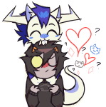 2025 ? blush candyredbloodshed diamond fullres gcatavrosprite heart karkat_vantas licking shipping sprite starter_outfit