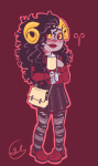  2019 alternate_hair aradia_megido casual fullres solo w00lysp00ks zodiac_symbol 