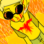  blood dave_strider hottang limited_palette nosebleed oblique_angle solo 