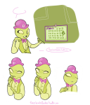  2019 clover clover_with_a_mouth felt fullres solo starter_outfit text threeheadedhydra wonk 