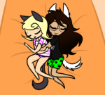  animal_ears bed dogtail dogtier jade_harley muppidupp pajamas roxy_lalonde shipping sleeping witches_brew 
