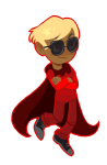   arms_crossed blush chibi dave_strider freckles godtier knight midair nannajane solo time_aspect transparent 