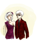  dave_strider fashion formal mimicre red_plush_puppet_tux rose_lalonde siblings:daverose 