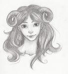  aradia_megido grayscale headshot pencil solo source_needed sourcing_attempted 