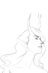  ancestors grayscale headshot lineart marquise_spinneret_mindfang no_hat solo source_needed sourcing_attempted 