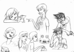  alcohol art_dump cocktail_glass eridan_ampora fernyxferny grayscale jake_english lil_cal lord_english roxy_lalonde sketch starter_outfit twin_m9_berettas 