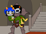  carrying crossover equius_zahhak image_manipulation meowrails nepeta_leijon prequel source_needed stairs wut 